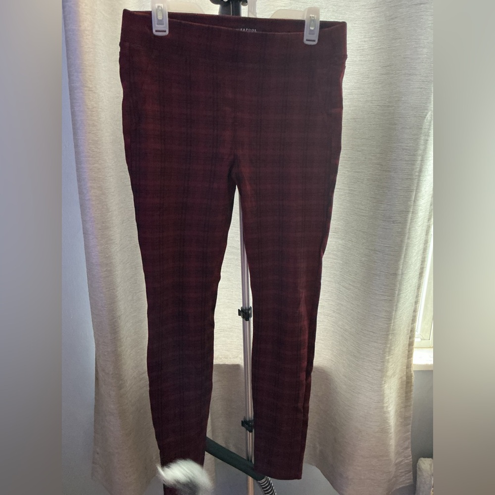Liverpool Plaid Slim‑Fit Pants Sz 10 Check Pattern - Classiccore • Dark Academia
